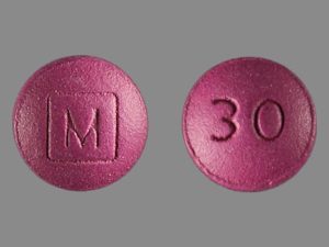 Morphine 30 mg tablets UK in blister packaging showing prescribed opioid pain relief medication